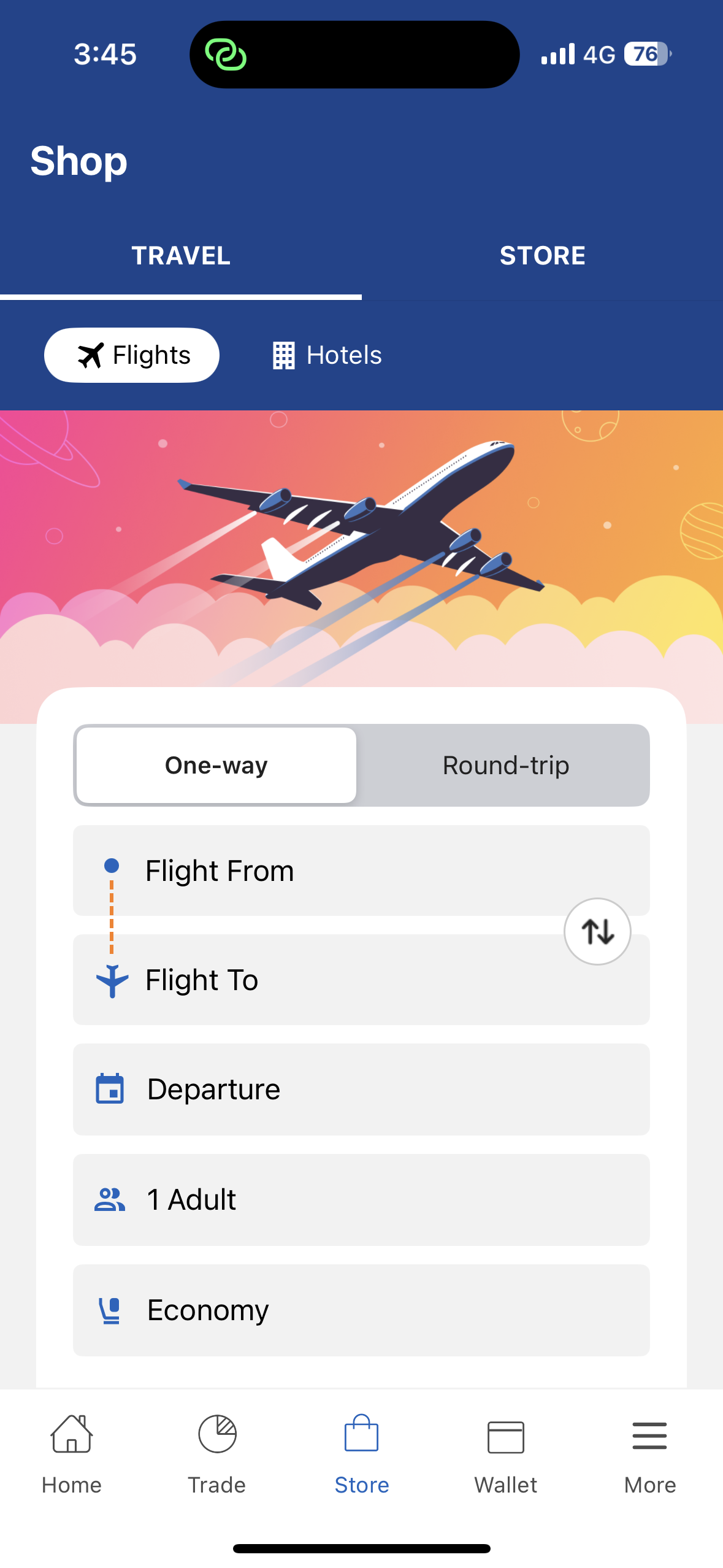Travel Booking Interface